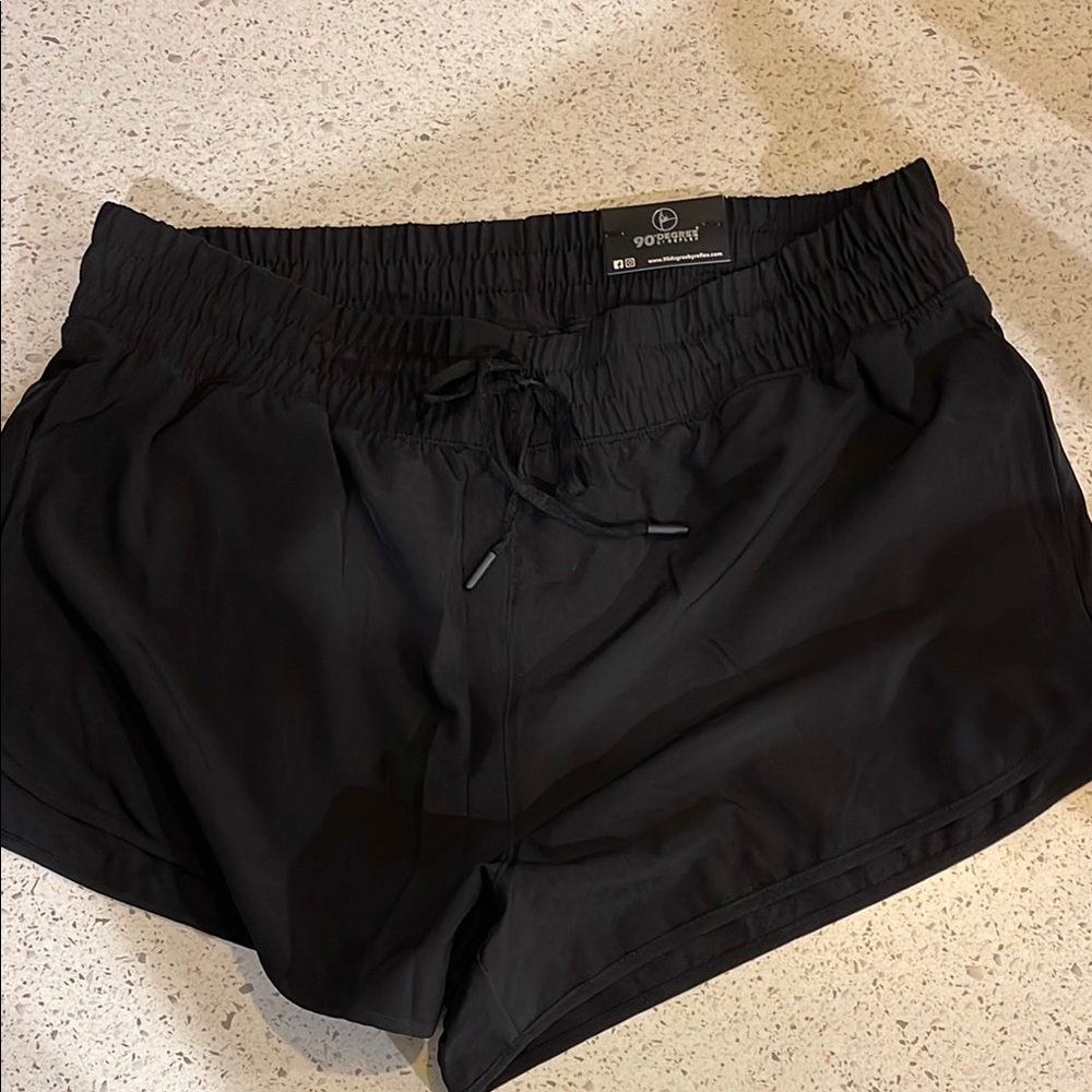 90 Degree By Reflex Black Athletic Shorts